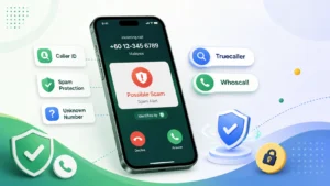 Ilustrasi aplikasi Caller ID dan perlindungan spam seperti Truecaller dan Whoscall untuk mengenal pasti panggilan mencurigakan di Malaysia
